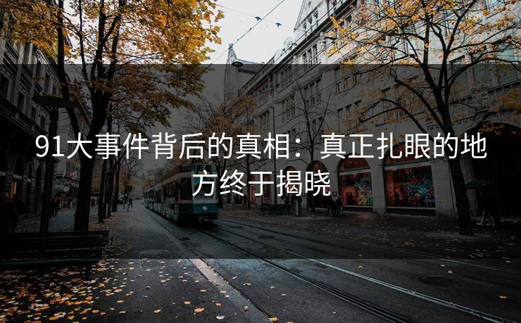91大事件背后的真相：真正扎眼的地方终于揭晓