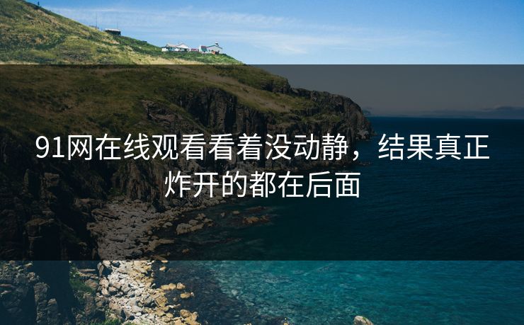 91网在线观看看着没动静，结果真正炸开的都在后面