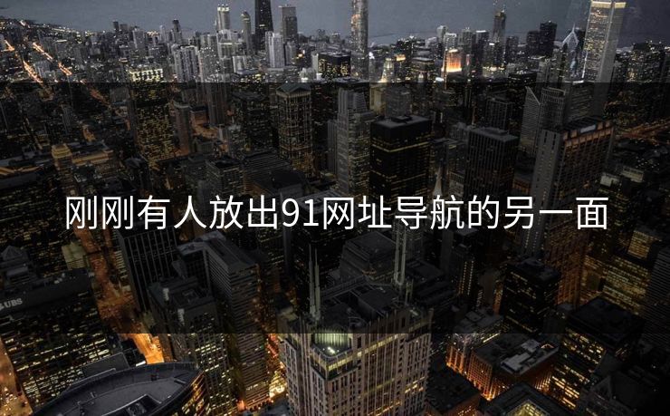 刚刚有人放出91网址导航的另一面